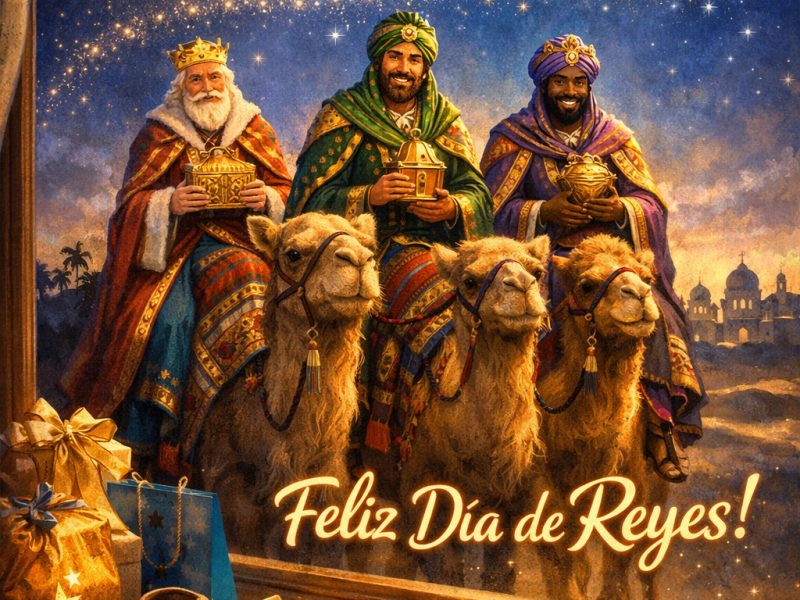Happy New Year and Feliz  dia de&nbsp;Reyes.